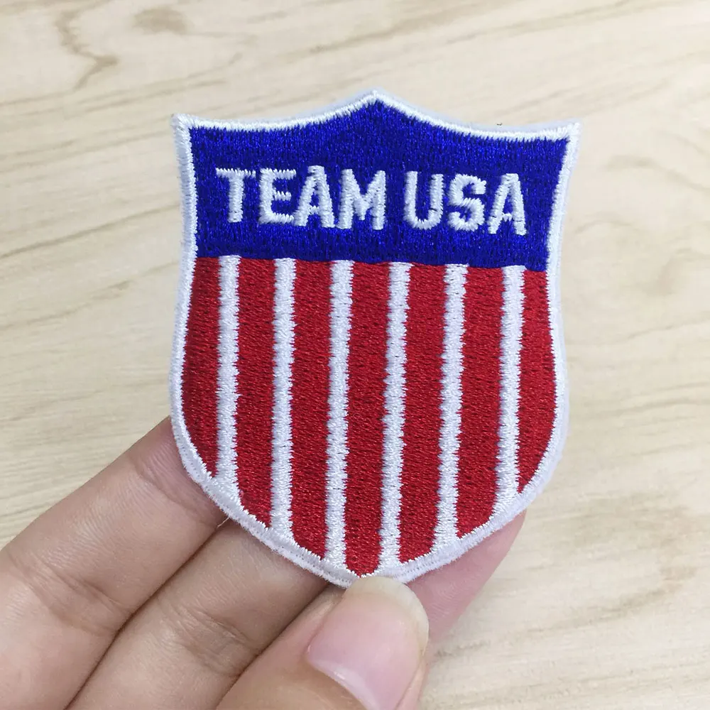 Команда США вышивка металлик патч для поддержки куртки панк мотоцикл Скелет
