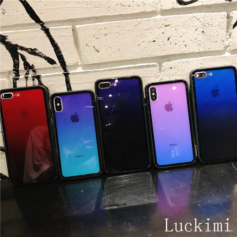 Чехол для телефона VIVO X21 градиентный мягкий полупрозрачный чехол из закаленного