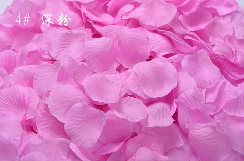 Dark pink 500 шт Свадебные картины украшения романтические фиолетовые красные цветы Свадебные вечерние аксессуары розовые лепестки де Роза искусственные - Цвет: Dark pink