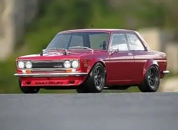 Team C TM225 Datsun 510 PC 1/10 On Road прозрачный корпус оболочки с переводной картинкой 225 мм для
