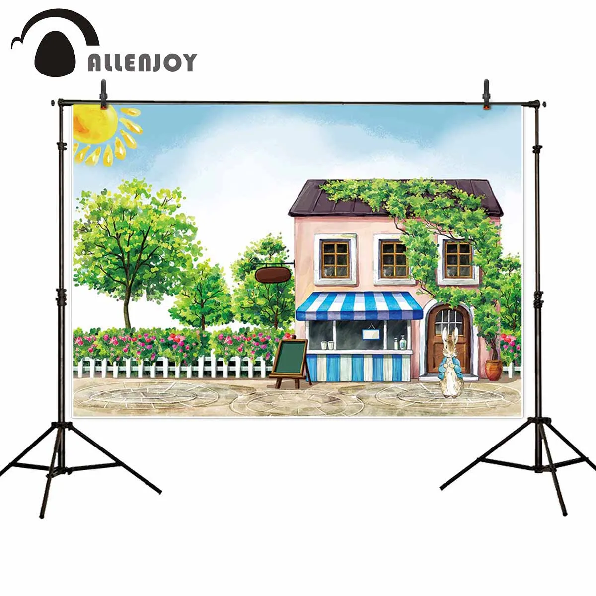 Allenjoy Профессиональный фон для фотосъемки красивый дом кролика сад Солнечный