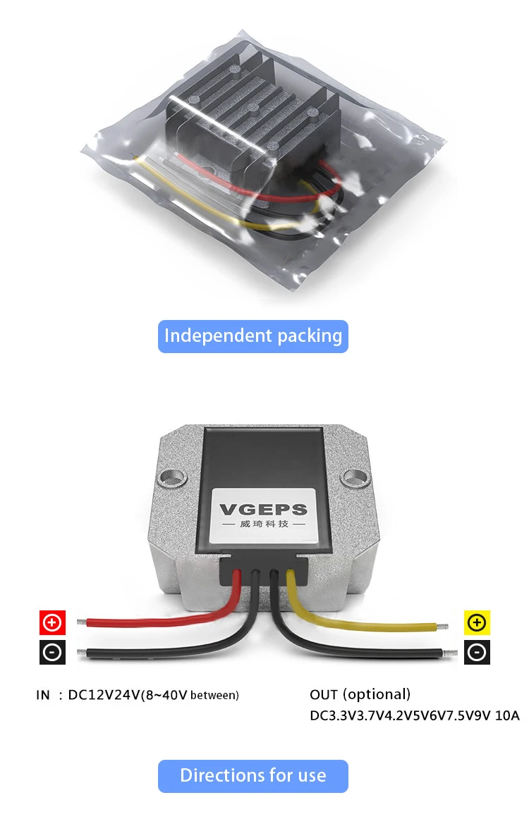 12V повышающий преобразователь постоянного тока 12V 24V до 3,3 V 3,7 V 4,2 V 5,6 V 7,5 V 9V 10A DC Питание модуль повышающего DC-DC Conversor автомобиля Питание