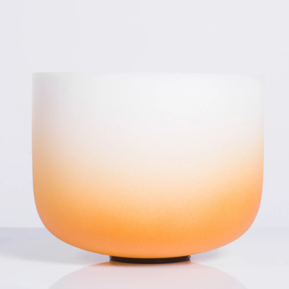 Чакра Сакральная кварцевая 8 дюймов оранжевая полуцветная чакра с кристаллом D