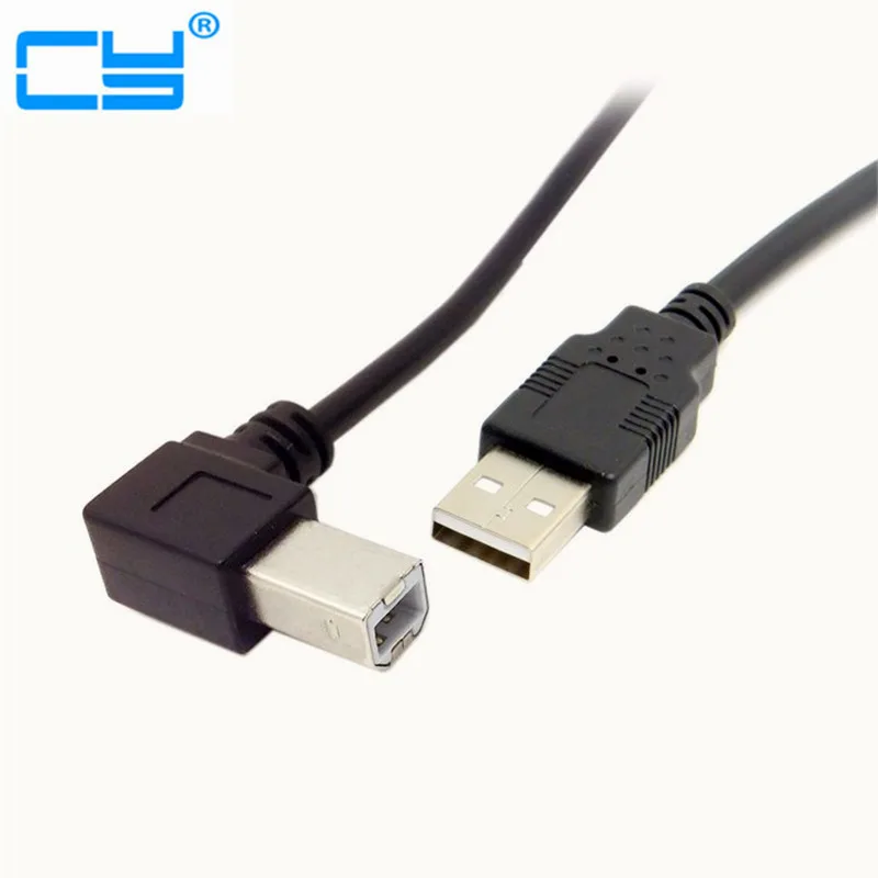 

Кабель USB 2,0 A Male-B Male, левый Угловой кабель 90 градусов для принтера, сканера, жесткого диска 50 см