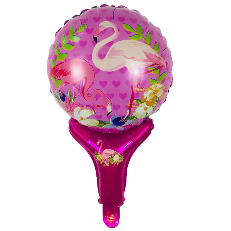 Новинка 1psc Фламинго ручная палка алюминиевые воздушные шары Детские игрушки