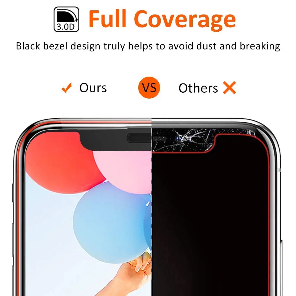 3D закаленное стекло полное покрытие пленка край к краю защитный экран для iPhone XR 6 1