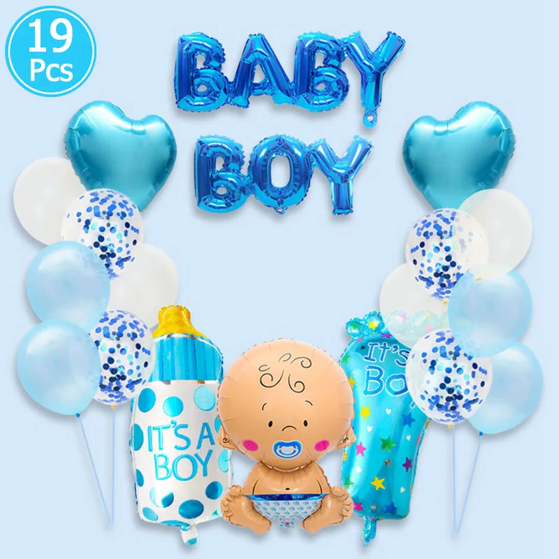 BabyShower конфетти воздушные шары День рождения украшения его мальчик девочка пол