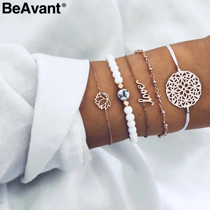 Женский винтажный браслет с бусинами BeAvant многослойные вечерние