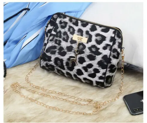 Маленькая леопардовая сумка женская через плечо кошелек для монет Женская мини
