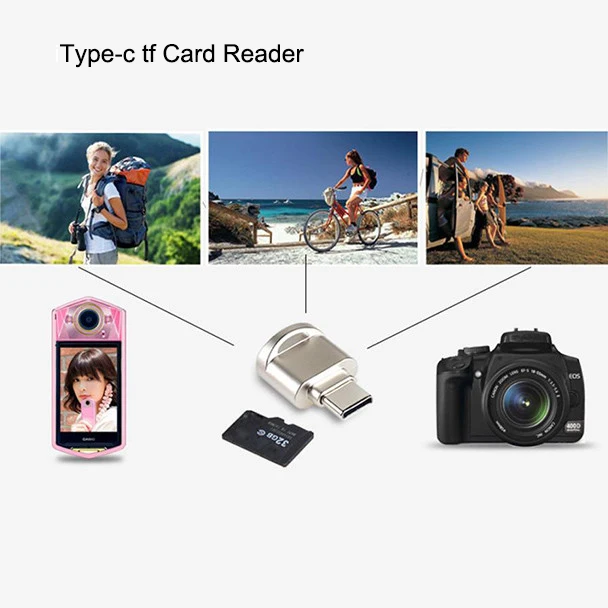 Type C &amp Micro usb 2.0 otg phone memory card reader Aluminum adapter cardreader for TF micro SD microsd readers | Компьютеры и офис
