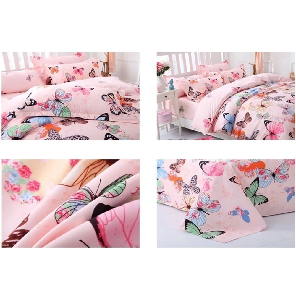 Модное стеганое одеяло с принтом бабочки пододеяльник простыня наволочка
