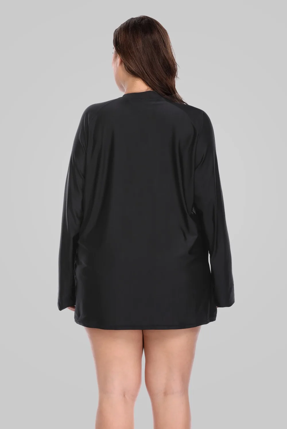 Charmleaks Women Long Sleeve Rashguard Zipper Swimsuit Shirts UPF50+ Womens Plus Size Swimwear UV-Protection Rash Guard