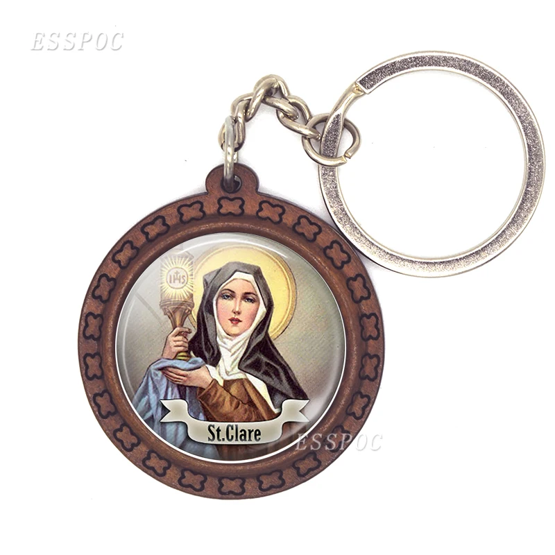 Christian Saint Jewelry St Michael стеклянный кабошон деревянный брелок модные шикарные кольца