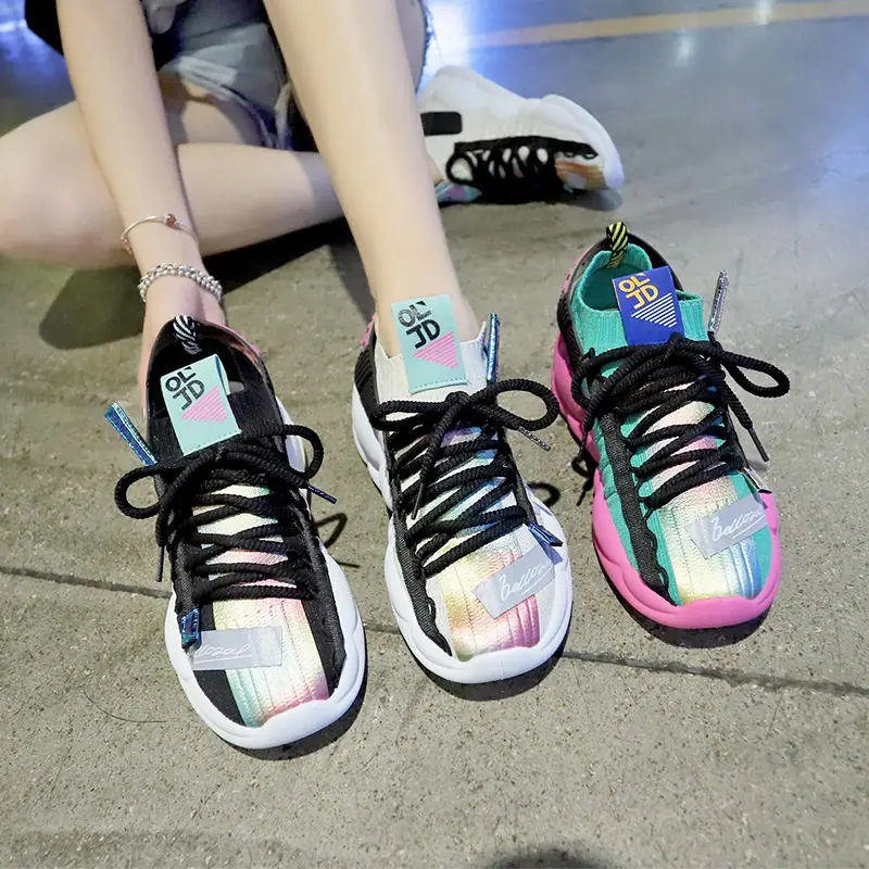 2020 г. женские кроссовки повседневная обувь женская на плоской подошве из