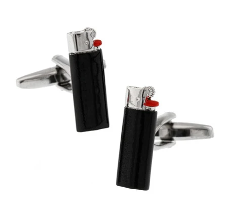 Мужские запонки для прикуривателя медный материал черный цвет|Зажимы галстука и