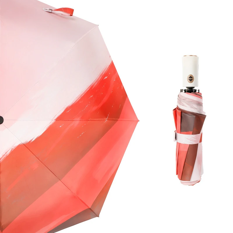 Полностью автоматический зонт от дождя для женщин 3 складных зонта Мужской Зонт