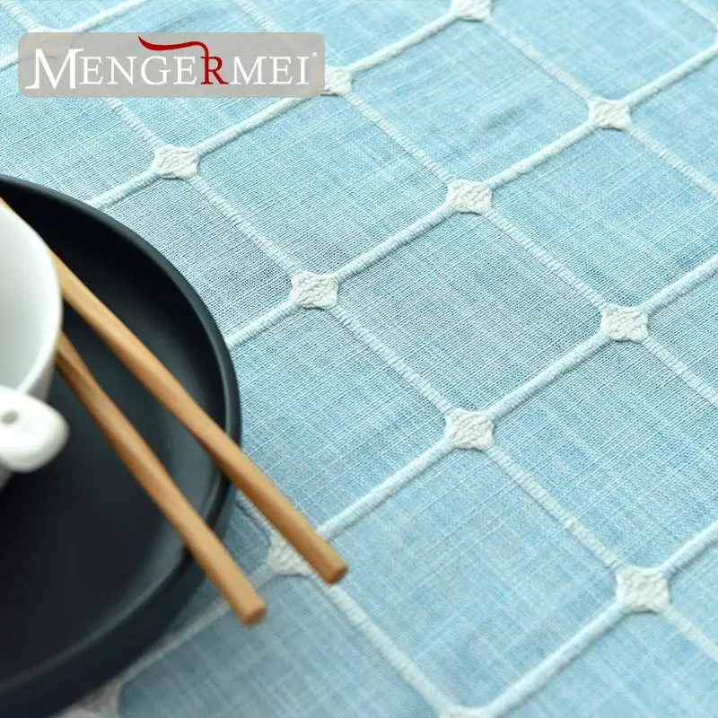 Клетчатая скатерть Водонепроницаемая маслостойкая для наружной столовой с