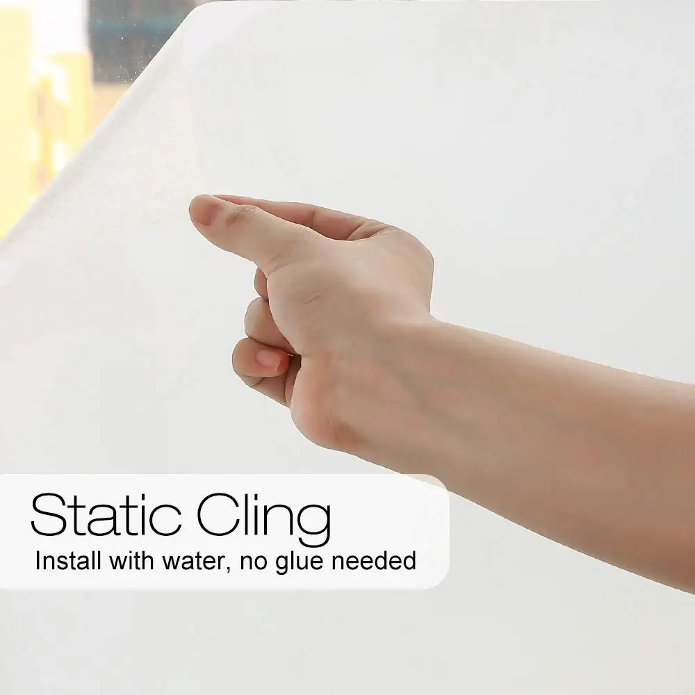 200CM Matte White Frosted Window Film For Bathroom Self Adhesive Vinyl Static Cling Privacy Glass Door Sticker Home Decor | Дом и сад