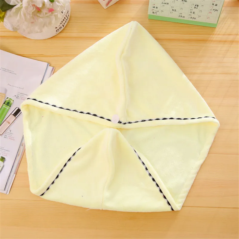 2018 Solid Color Women Hair Towel Bathroom Super Absorbent Quick-drying Microfiber Bath Dry Cap Salon 25x60 cm | Дом и сад