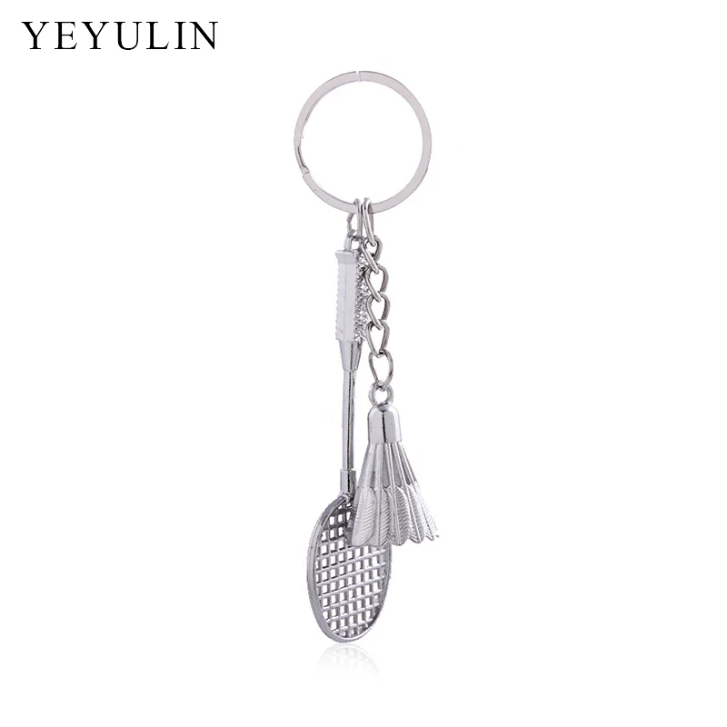 Металлический брелок в античном стиле для бадминтона модный милый мини женщин