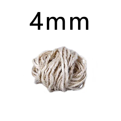 4mm DIY сизаль веревка для когтеточки 4 мм/6 мм/8 мм/10 мм оптовые игрушки для животных кошка котенок Когтеточка игрушки - Цвет: 4mm