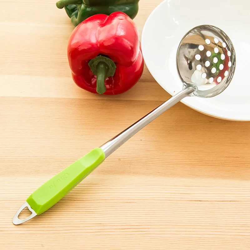 Функция Нержавеющей Стали Половник Ложка С Жаропрочной Ручкой Скиммер Сито