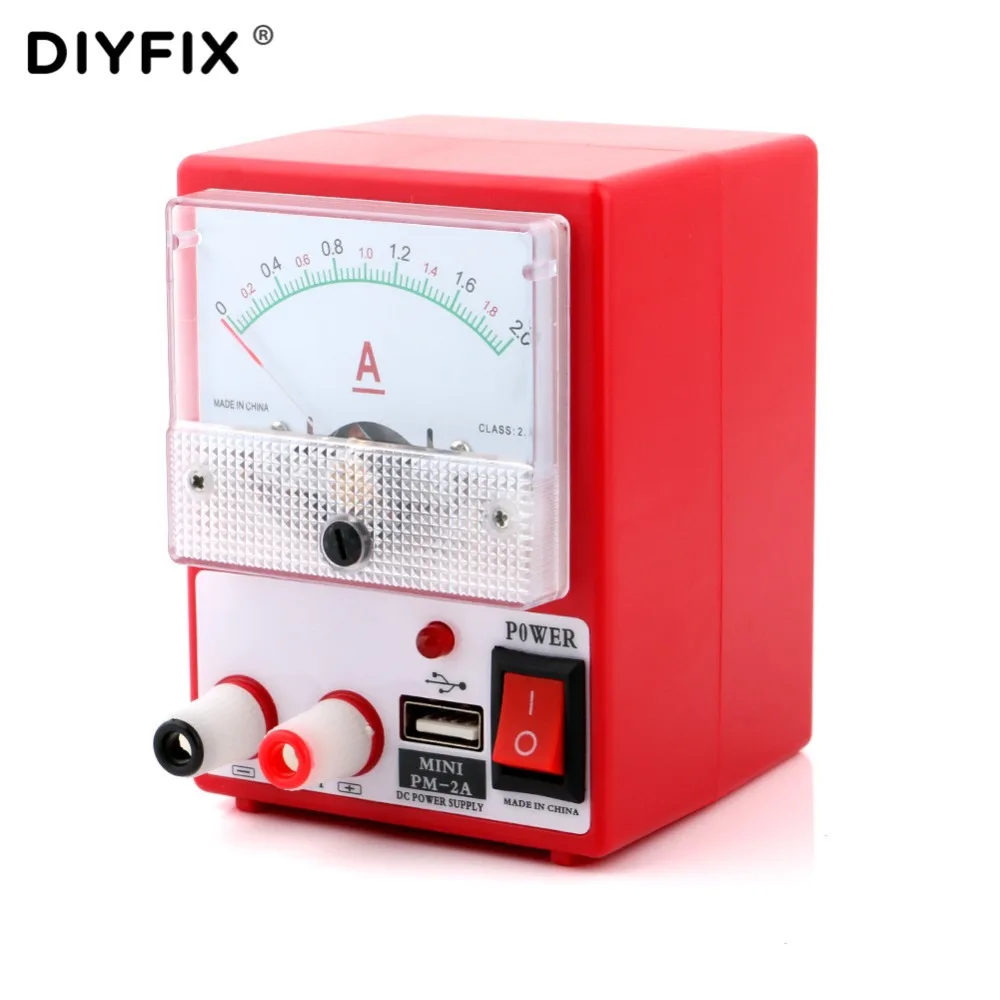 Мини DC Электропитание Амперметр для ремонта мобильного телефона инструменты 5V 2A