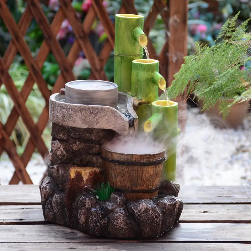 Полимерные поделки фонтан фэн-шуй украшение для дома сада украшения праздничные