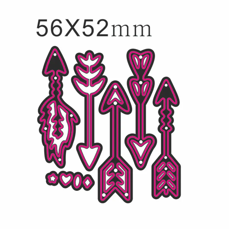 5 шт. любовь сердце стрела металлические режущие штампы декоративный шаблон для