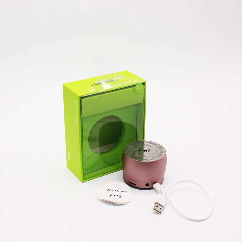 EWA A116 Bluetooth портативный динамик бас металлический материал Открытый Модный маленький динамик оригинальные EWa брендовые колонки