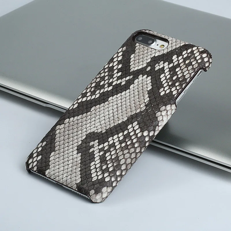 Back pattern Чехол из натуральной кожи питона для iphone 11 11Pro X XS XSmax XR 6 8 с рисунком, роскошный защитный чехол - Цвет: Back pattern