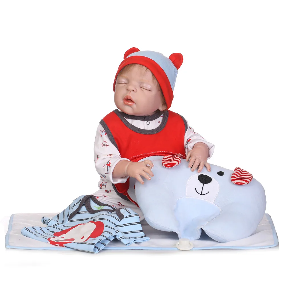 Nicery 22 дюйма 55 см Bebe Reborn Baby Doll Жесткий Силиконовый мальчик девочка игрушка подарок