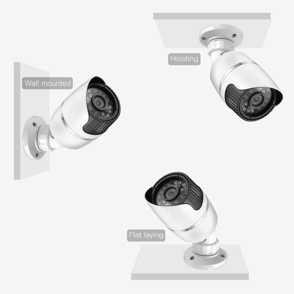 AZISHN IP Camera Security Video Surveillance 1080P 2.0MP HD Night Vision CCTV Metal Waterproof Outdoor POE Network Bullet | Безопасность
