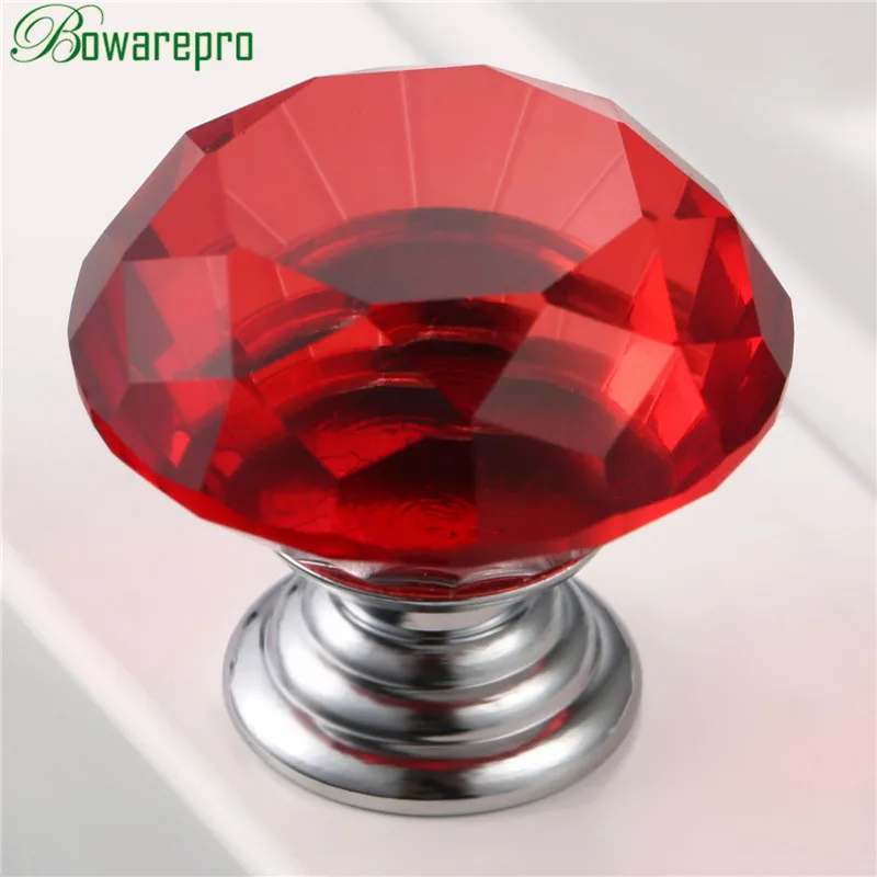 Ручка для двери bowarepro из красного алмаза стекла 22/25/30 мм|glass knobs|crystal glass knobknobs pulls |