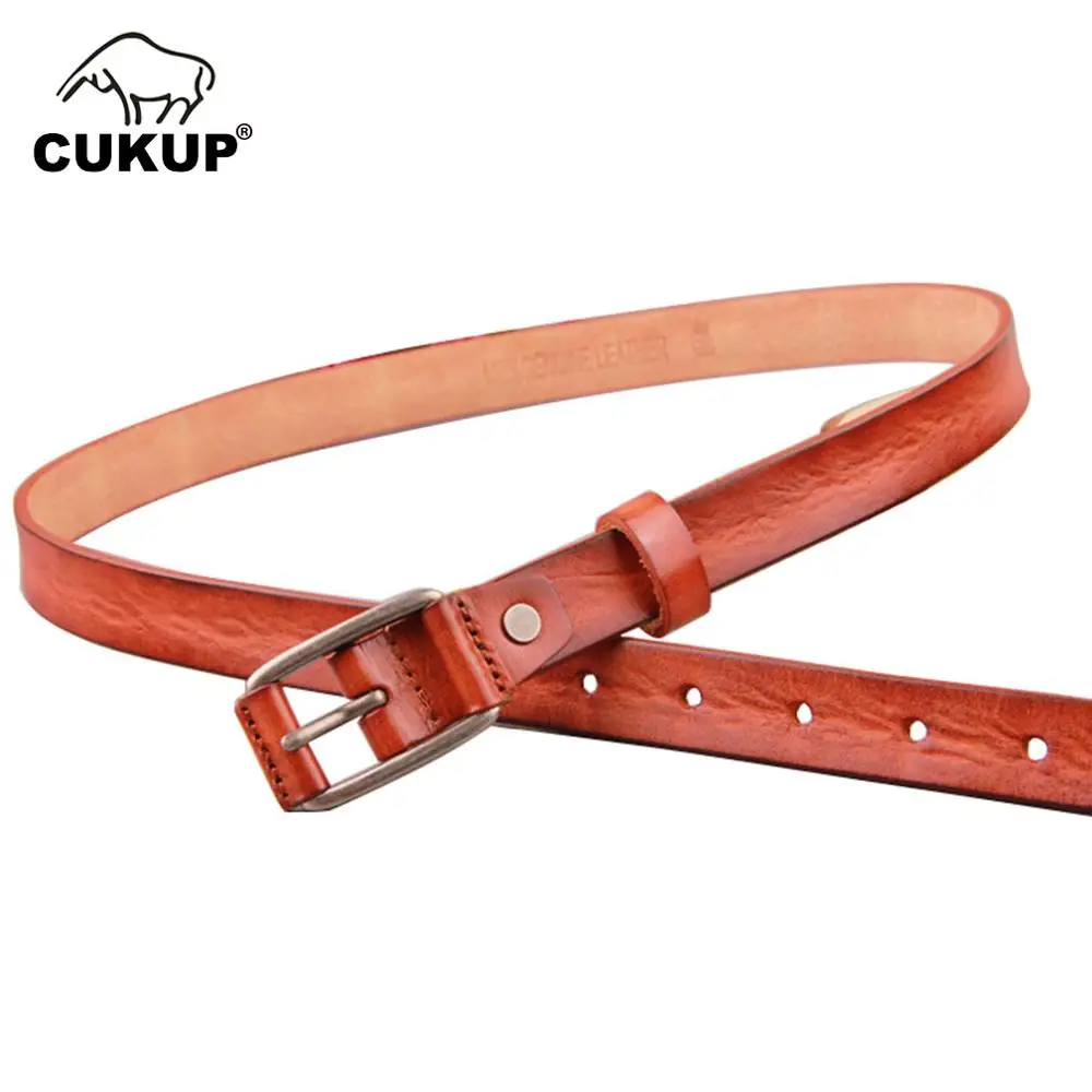 CUKUP Ladies Top Quality 100% Pure Cow Genuine Belts Women Female Pin Buckle Casual Styles Jeans Accessories for Woman NCK468