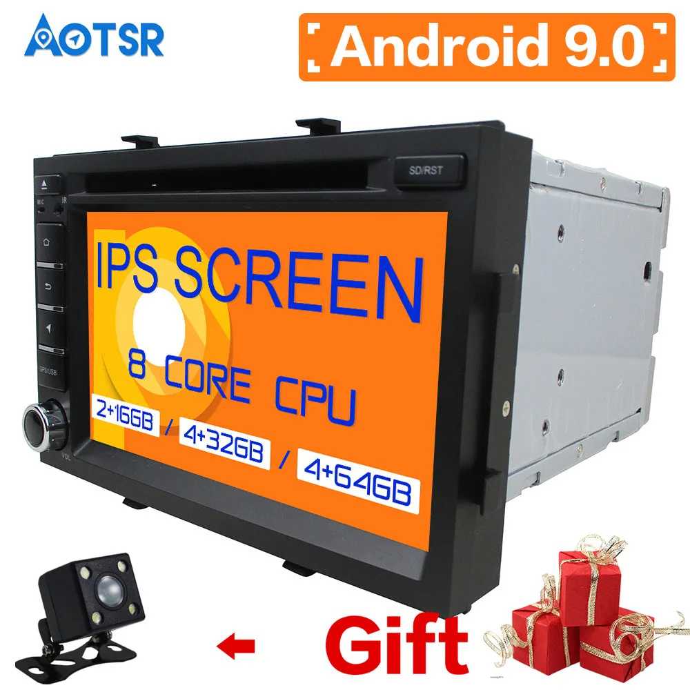 Автомобильный DVD плеер DSP IPS Android 9 0 ROM 64 RAM4 GB gps навигация для Para Chevrolet Cobalt Spin Onix 2012 2017