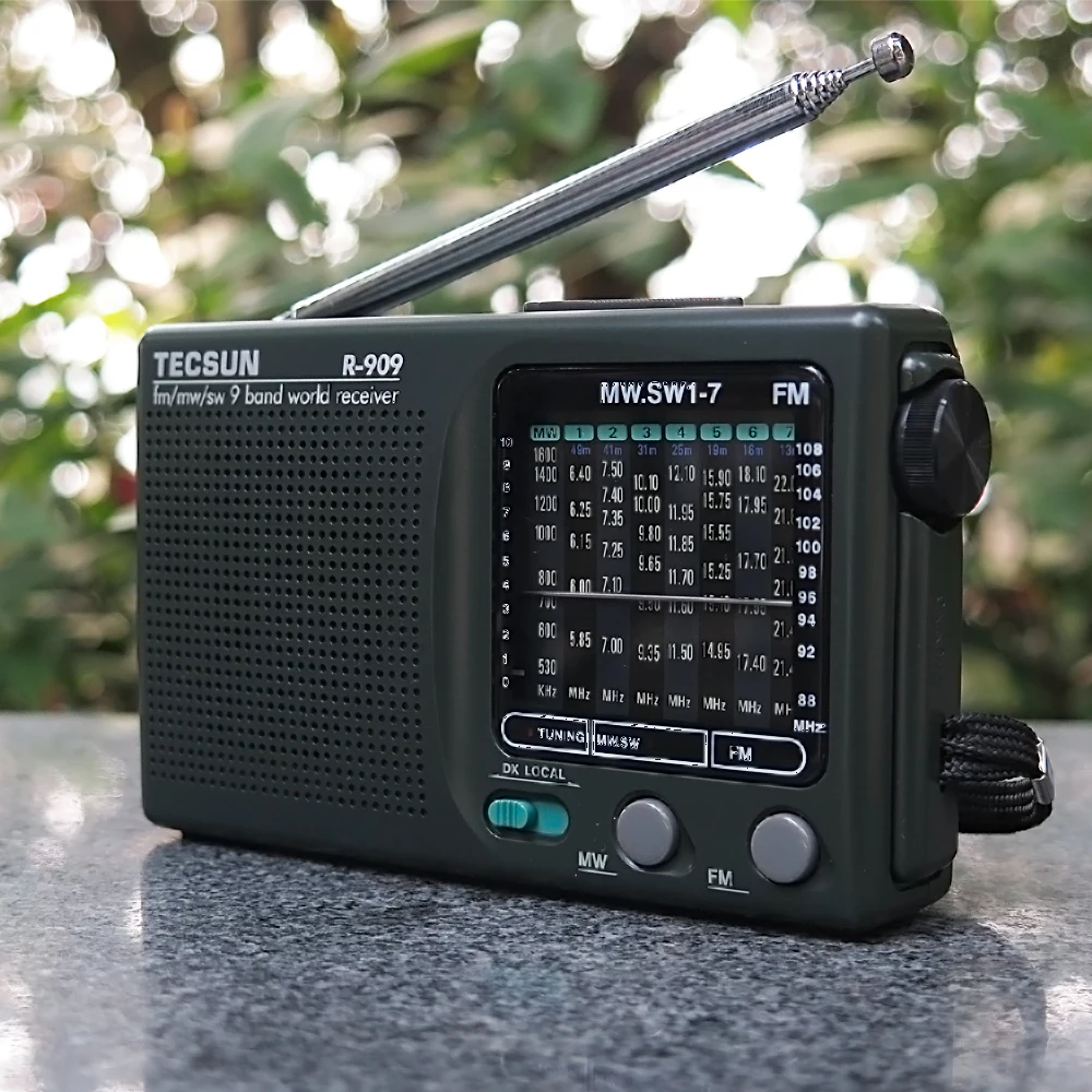 F-21 TECSUN R-909 AM/FM/SW1-7 9 диапазонов Wereldontvanger Draagbare радио