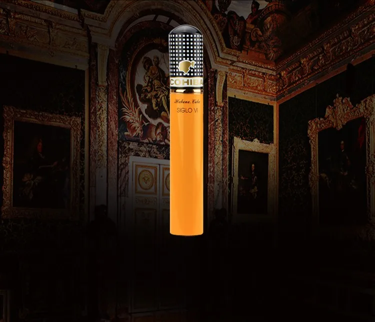 COHIBA довольно гаджет Портативный siglo VI Алюминий путешествия кедрового дерева выстроились упаковка сигары Tube Дело держатель пользовательские мини хьюмидор
