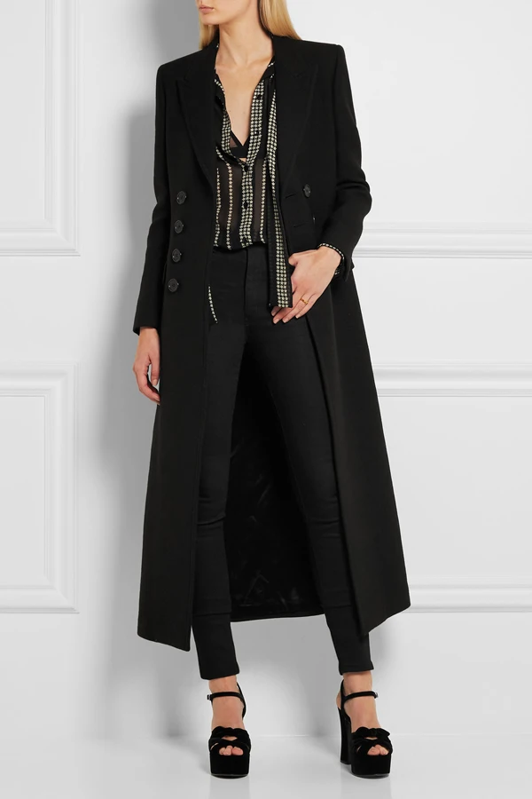 

Manteau femme UK 2020 Весна Зима Женское модное классическое простое тонкое шерстяное длинное пальто женская верхняя одежда abrigos mujer