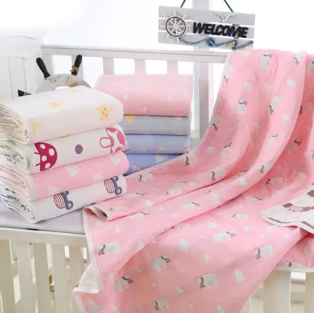 

Animal Style baby blankets air conditioning blanket Muslin Cotton Blanket Swaddleing Infant Cotton Bedding Baby Sheet