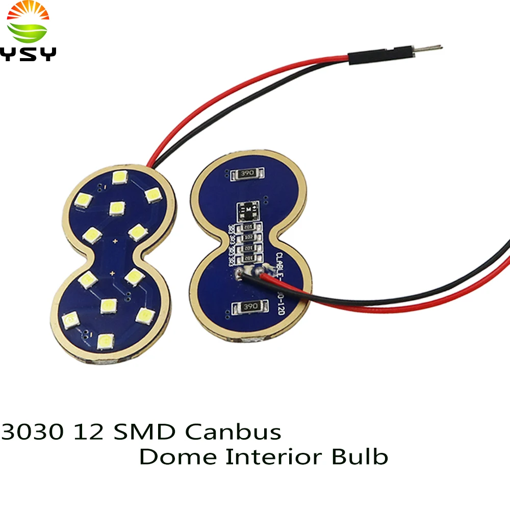 YSY 20 шт. Новый Canbus безошибочный C5W C10W 3030 12smd светодиодный светильник на панель