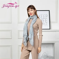 jinjin qc 2019 new autumn female viscose scarf shawls and wraps scarves for women leafs printed long soft wrap fow ladies