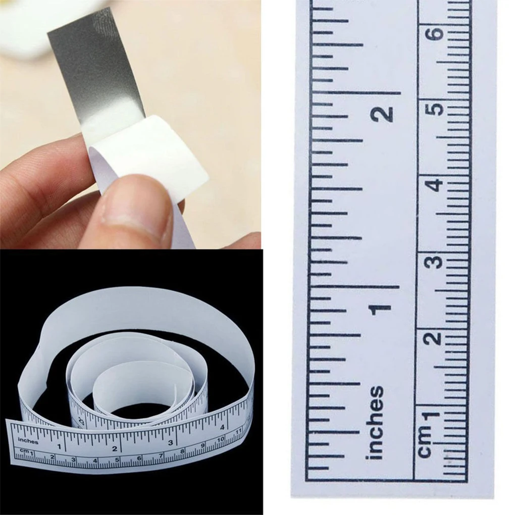 new 5pcs Self Adhesive Measure Tape Metric Inch Sewing Machine Sticker Tool Paper Ruler | Инструменты