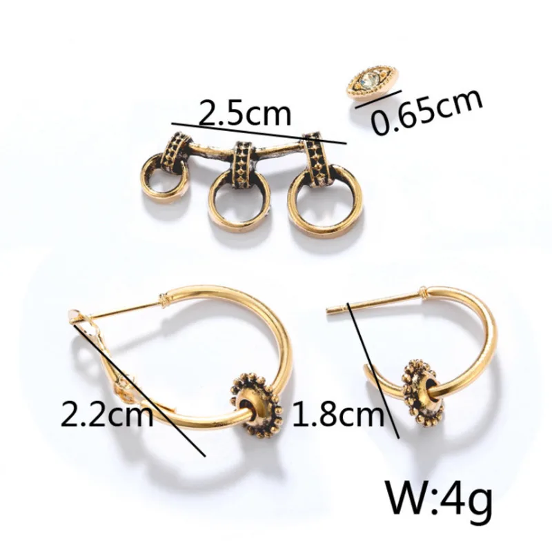 4 шт./комплект женские серьги-гвоздики | Украшения и аксессуары