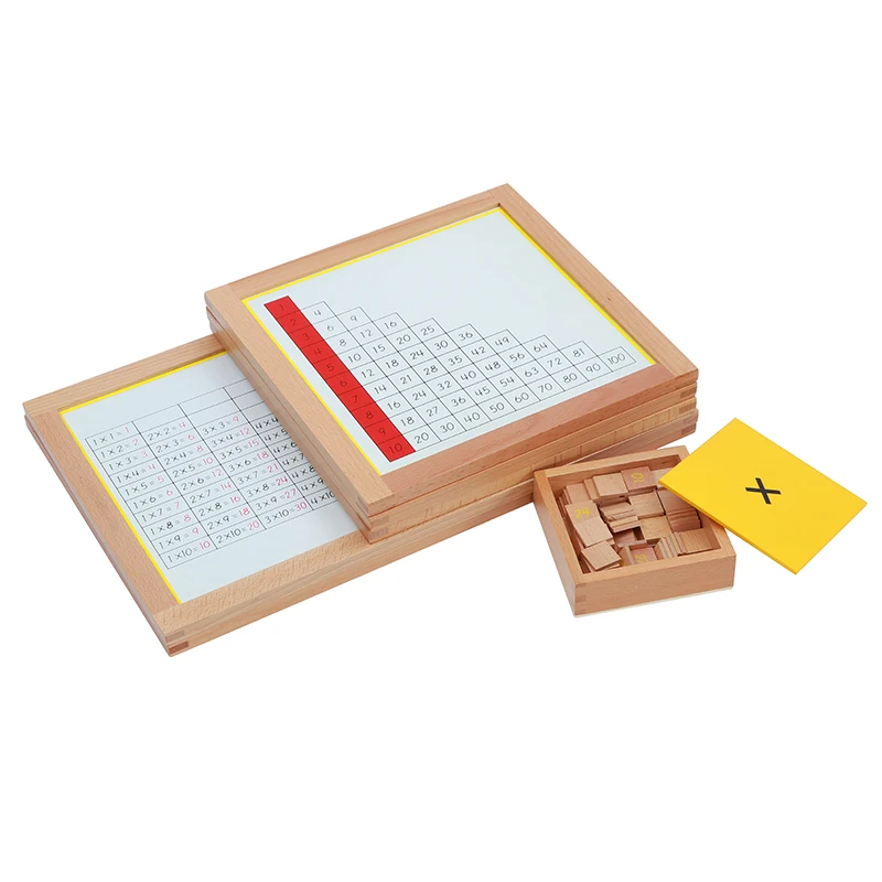 Детские игрушки Монтессори детские деревянные рабочие таблицы с умножением