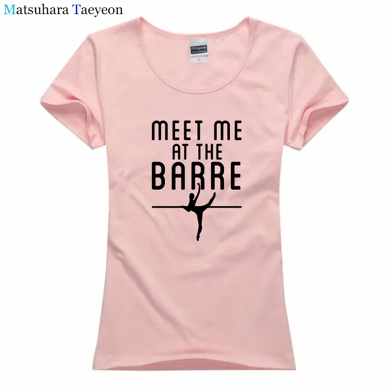 Женские балетки с забавным принтом Meet Me At The Barre летние футболки коротким рукавом