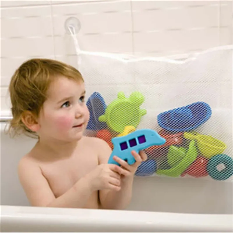 Детские игрушки для ванной сумка хранения с присоской детские комнаты Сетчатая