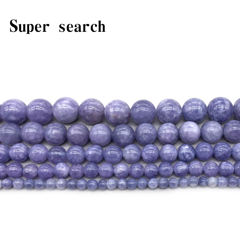 

Natural Stone Beads lavender Amethysts Purple Crystal Round Loose Beads Bracelet Woman For Jewelry Making Size4 6 8 10 12mm 15"