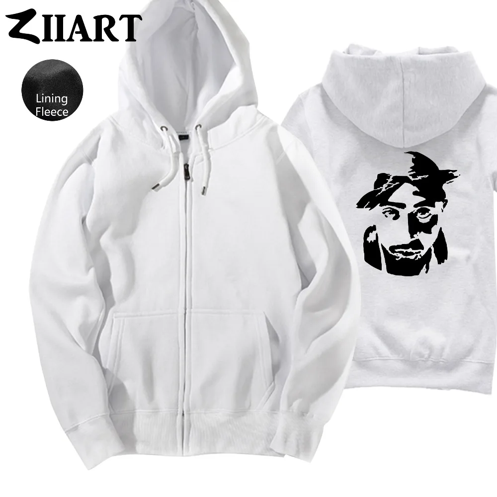 Парная одежда Tupac Shakur stencil 2Pac Makaveli для мужчин и мальчиков на молнии Осень-зима