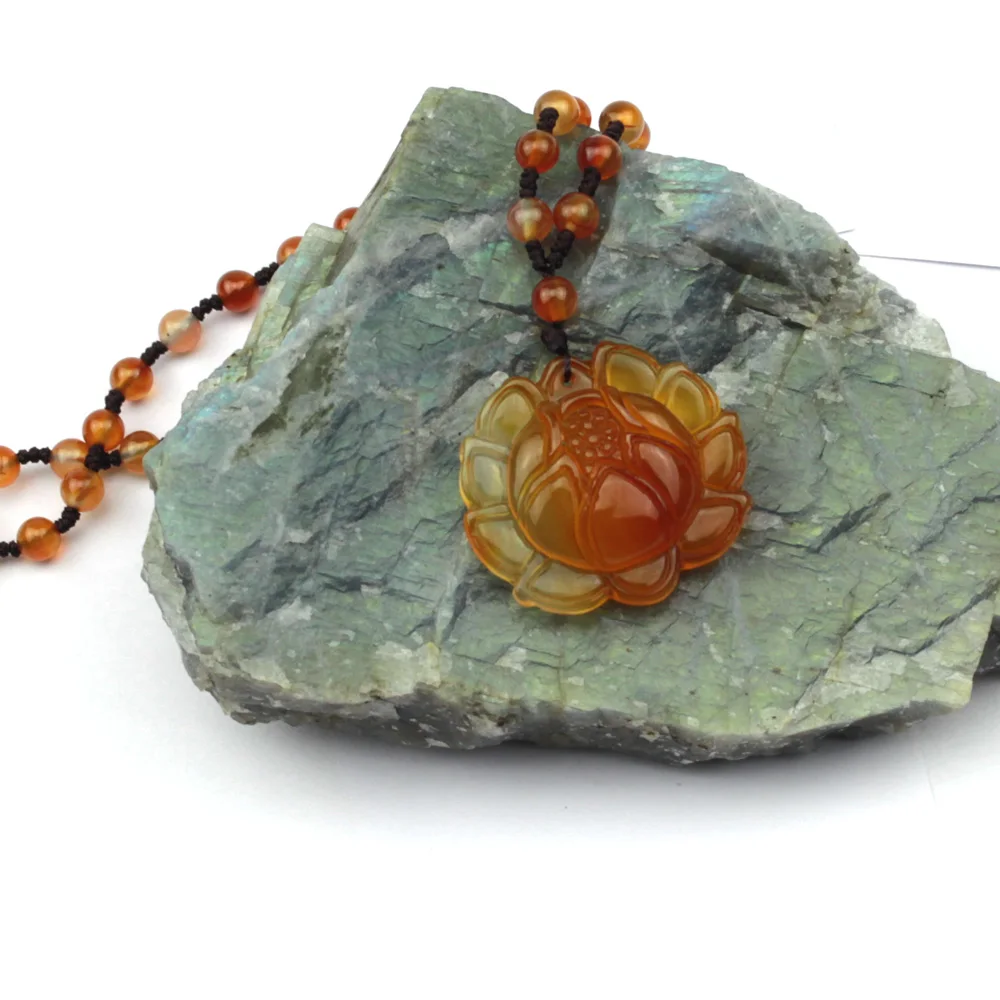 

Натуральная желтая подвеска-Агат ожерелье из натурального камня подвески цветок резной кулон для женщины в подарок оптовая продажа!